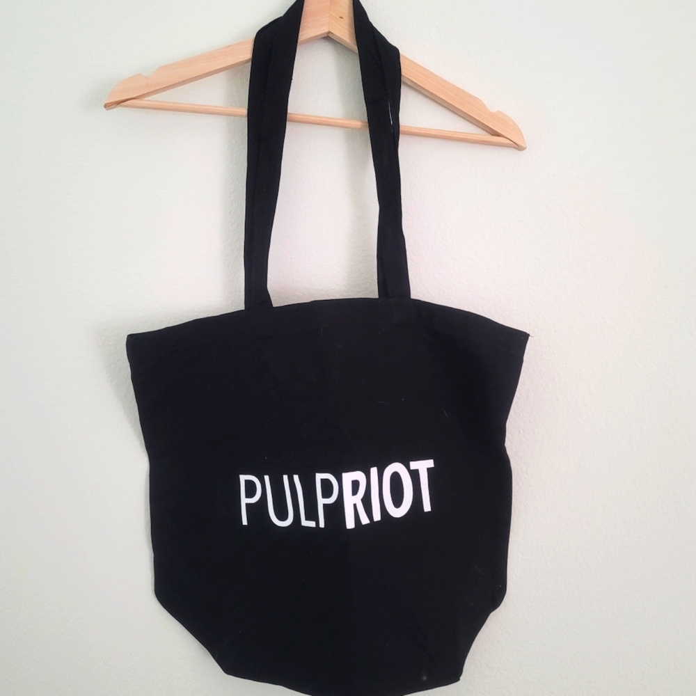 Black PULP Riot Canvas Tote Bag (NEW) LOGO - Picture 2 of 2